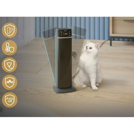 Вентилаторен Отоплител Philips 5000 CX5120/11– 2000W, Черен